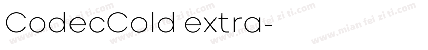 CodecCold extra字体转换